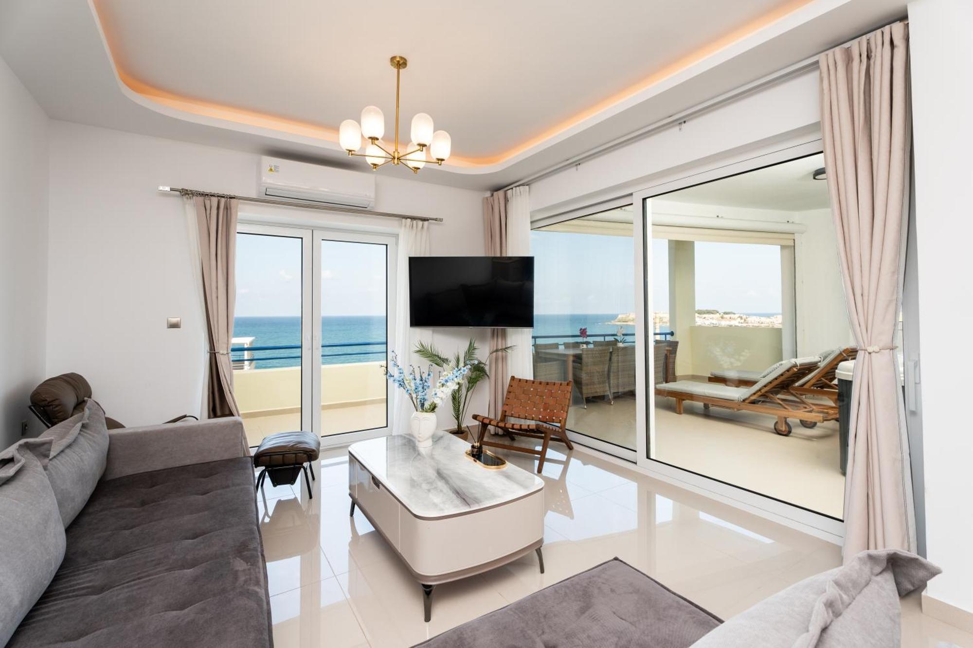 Secret View Apartment, With Private Jacuzzi Rethymnon Exterior foto
